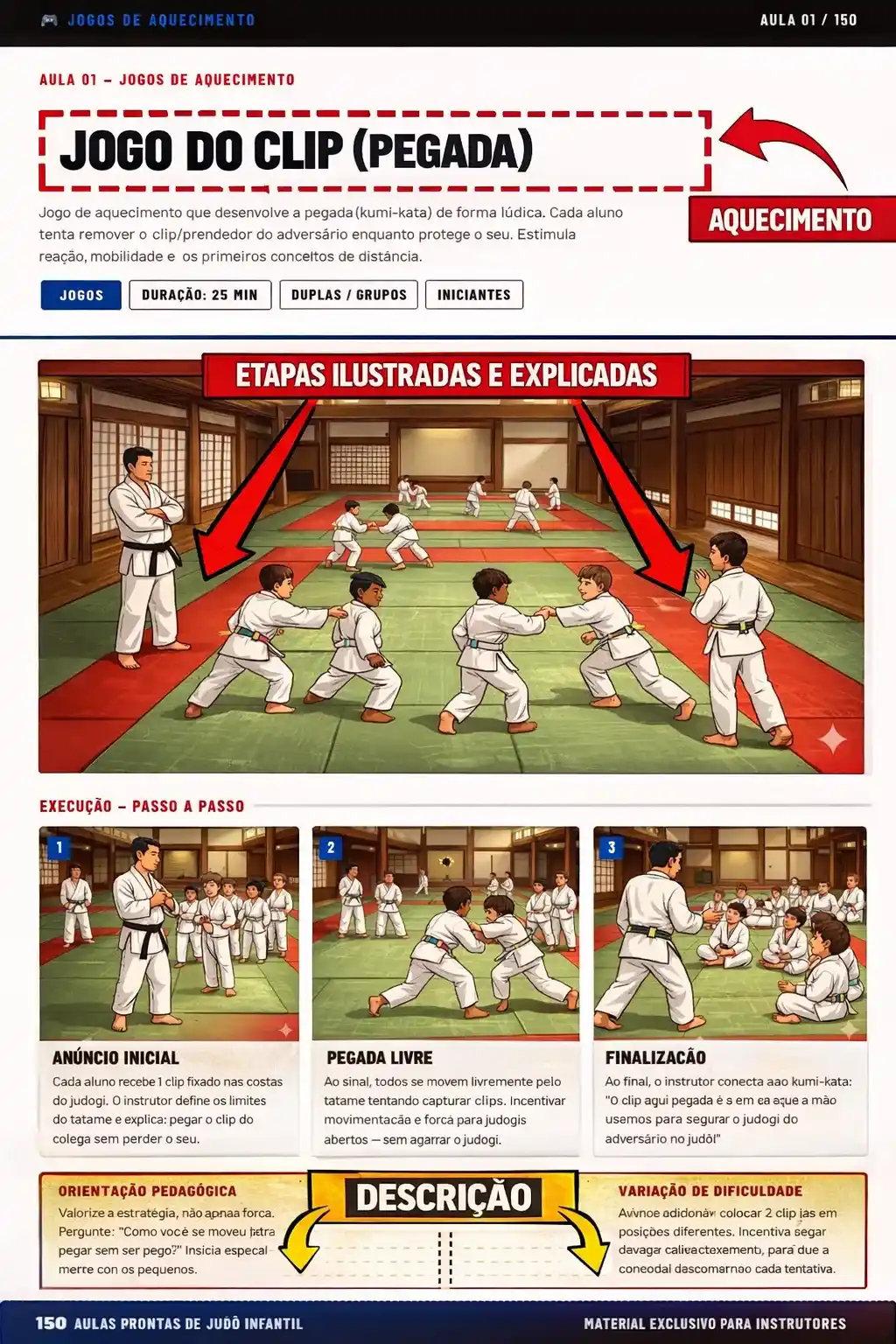 Exercício ilustrado com etapas